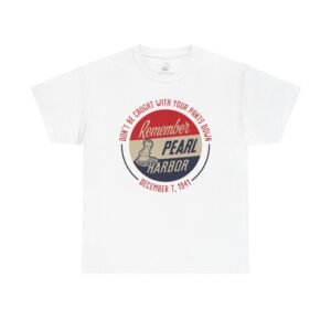 Don’t Be Caught With Your Pants Down – Remember Pearl Harbor! Vintage Button Design Unisex Classic Tee – WWII Tribute Shirt