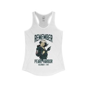 Pearl Harbor Remembrance Women's Racerback Tank Top, Memorial Day Apparel, Vintage Style Tank, Graphic Tee, Gift for Her