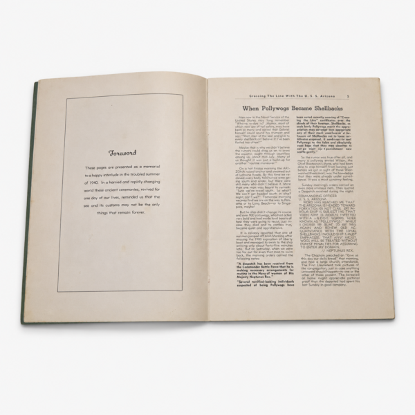 Crossing the Line USS Arizona Book