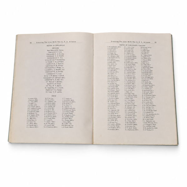 Crossing the Line USS Arizona Book