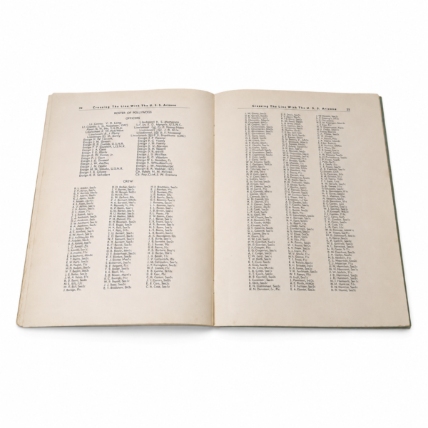 Crossing the Line USS Arizona Book