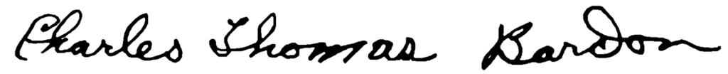 Charles Bardon Signature