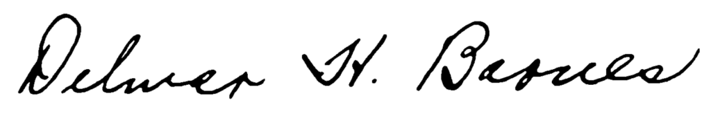 Delmar Hayes Barnes signature USS Arizona