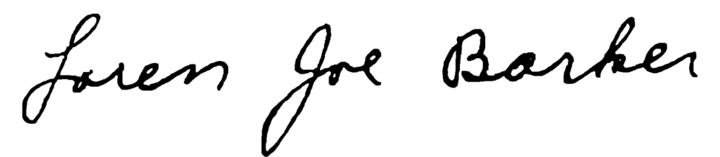 Loren Joe Barker signature