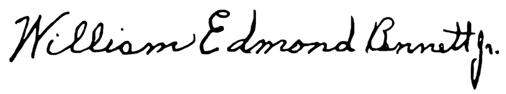 William Edmond Bennett signature USS Arizona