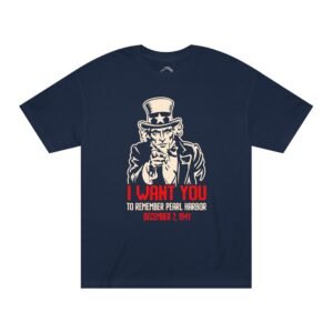 "I WANT YOU" to Pearl Harbor Uncle Sam Unisex Classic Tee - Front Design