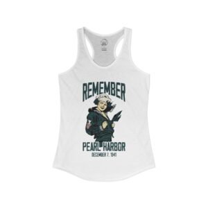 Pearl Harbor Remembrance Women's Racerback Tank Top, Memorial Day Apparel, Vintage Style Tank, Graphic Tee, Gift for Her