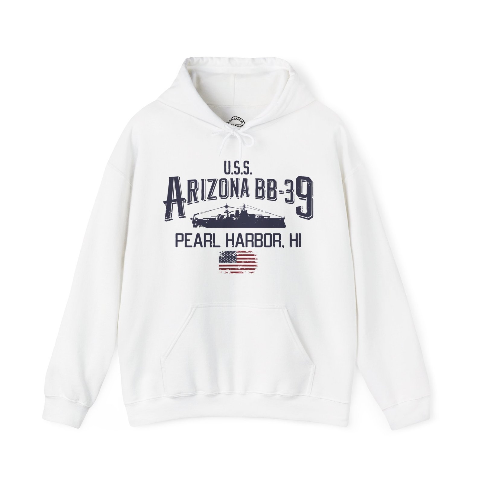 USS Arizona Pearl Harbor Hoodie - Comfy Casual, Military Tribute, Gift for Veterans, Maritime History, Unisex Sweatshirt