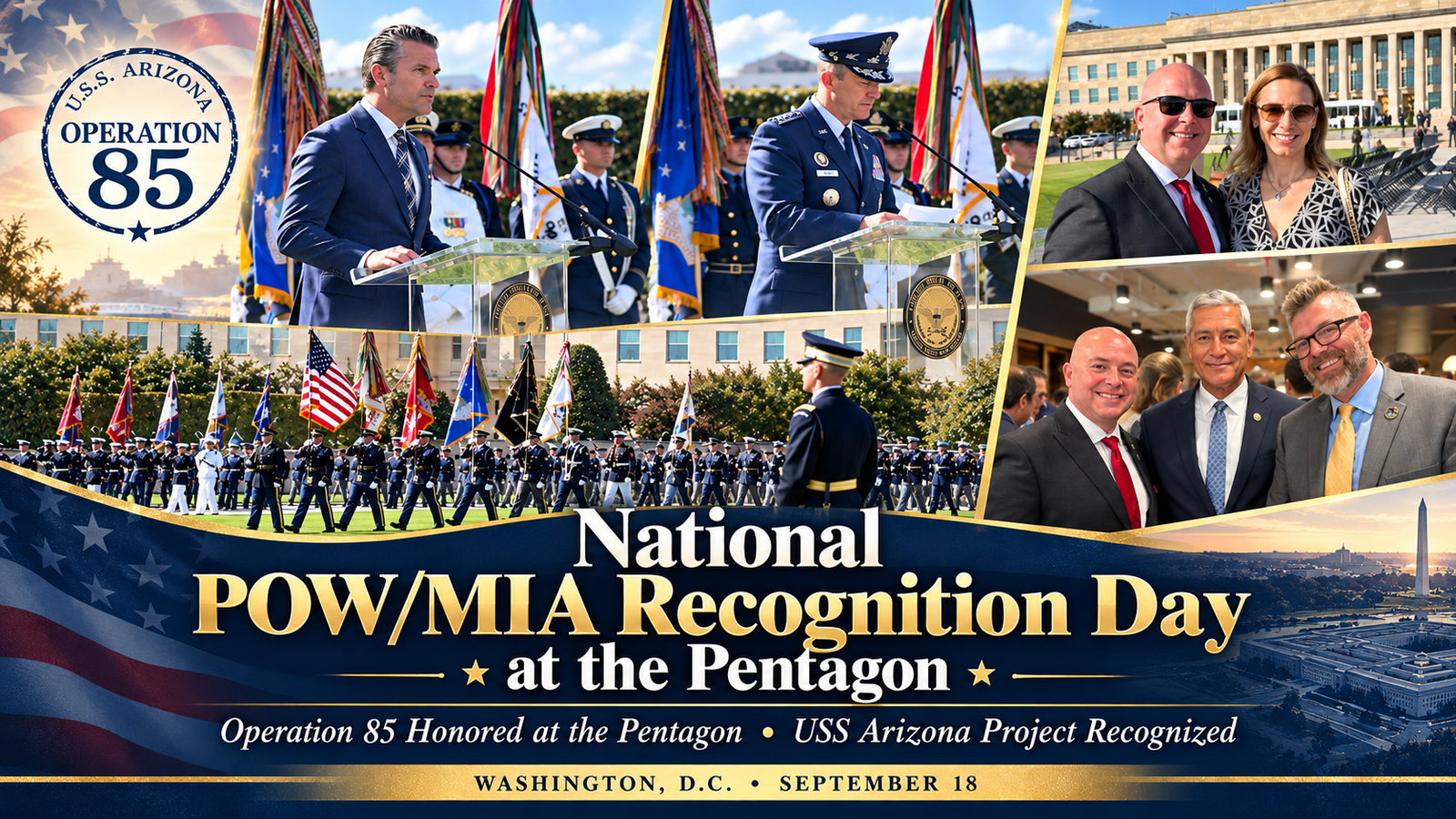 National POW MIA Recognition Day Operation 85 Kevin Kline Pentagon